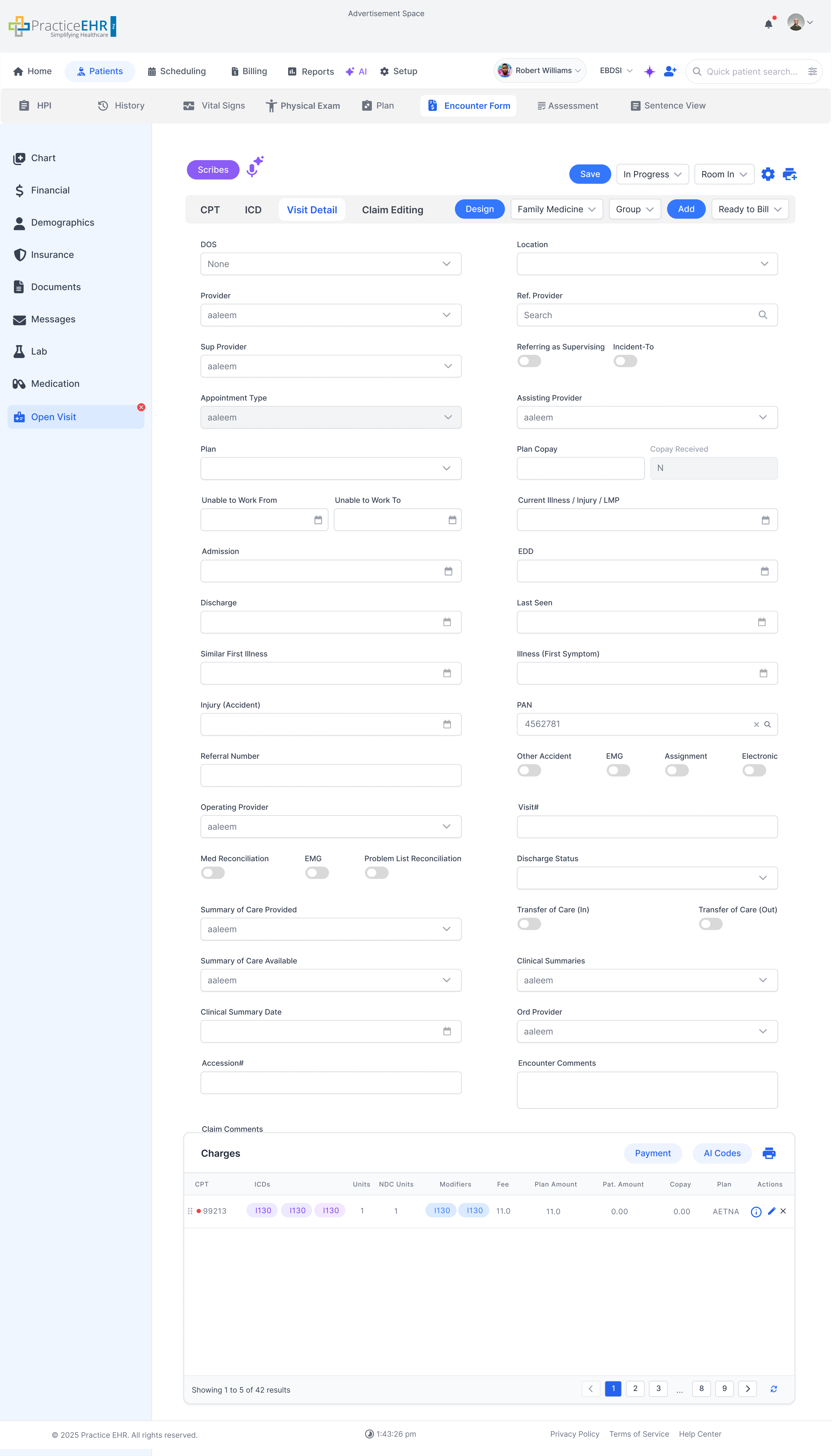 Open Visit Encounter Form Visit Details image